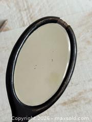 MaxSold Auction: Vintage Metal and Wood Curling Tongs with Black Wood Rimed Hand Mirror - Kingston (Ontario, Canada) SELLER MANAGED Downsizing Online Auction - Bishop Street