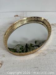 MaxSold Auction: Vintage Mirrored Vanity Tray with Gold Tone Filigree Trim Detail and Felted Back. - Kingston (Ontario, Canada) SELLER MANAGED Downsizing Online Auction - Bishop Street