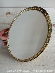 MaxSold Auction: Vintage Mirrored Vanity Tray with Gold Tone Filigree Trim Detail and Felted Back. - Kingston (Ontario, Canada) SELLER MANAGED Downsizing Online Auction - Bishop Street