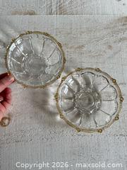 MaxSold Auction: Vintage Oyster Pearl Clear with Faint Yellow Trim Indonesian Beaded Glass Plate and Bowl Candy Dish Set - Kingston (Ontario, Canada) SELLER MANAGED Downsizing Online Auction - Bishop Street