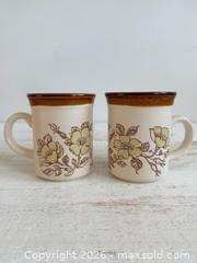 MaxSold Auction: Vintage Pair of Biltons England Green Flower Mugs  - Kingston (Ontario, Canada) SELLER MANAGED Downsizing Online Auction - Bishop Street