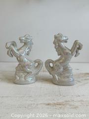 MaxSold Auction: Vintage Pair of White Lusterware Rearing Horse Figurines  - Kingston (Ontario, Canada) SELLER MANAGED Downsizing Online Auction - Bishop Street