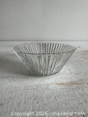 MaxSold Auction: Vintage Pleated Clear Glass Small Bowl Made in Indonesia  - Kingston (Ontario, Canada) SELLER MANAGED Downsizing Online Auction - Bishop Street