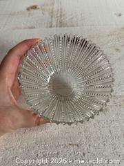 MaxSold Auction: Vintage Pleated Clear Glass Small Bowl Made in Indonesia  - Kingston (Ontario, Canada) SELLER MANAGED Downsizing Online Auction - Bishop Street