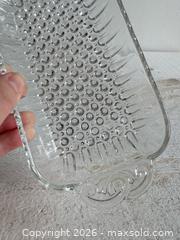 MaxSold Auction: Vintage Rectangle Relish Dish by Anchor Hocking - Hobnail & Ray Scroll Handled Glass Tray - Kingston (Ontario, Canada) SELLER MANAGED Downsizing Online Auction - Bishop Street