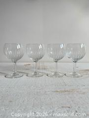 MaxSold Auction: Vintage Set of Four Petit Point Cut Short Wine Glasses - Made in France - Kingston (Ontario, Canada) SELLER MANAGED Downsizing Online Auction - Bishop Street