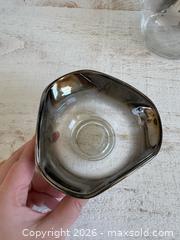 MaxSold Auction: Vintage Silver Fade to Clear Glass Wine Decanter and Small Bowl Set - Kingston (Ontario, Canada) SELLER MANAGED Downsizing Online Auction - Bishop Street