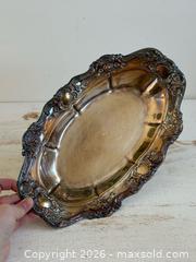MaxSold Auction: Vintage Silver Plated Serving Tray with Embossed Edge Design  - Kingston (Ontario, Canada) SELLER MANAGED Downsizing Online Auction - Bishop Street