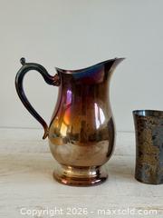 MaxSold Auction: Vintage Silver Plated Water Pitcher with Two Drinking Tumblers - Kingston (Ontario, Canada) SELLER MANAGED Downsizing Online Auction - Bishop Street