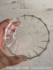 MaxSold Auction: Vintage Small Clear Glass Bowl with Slight Scalloped Edges - Kingston (Ontario, Canada) SELLER MANAGED Downsizing Online Auction - Bishop Street