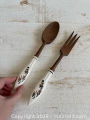 MaxSold Auction: Vintage Wood and Ceramic Salad Serving Utensils Made in Japan  - Kingston (Ontario, Canada) SELLER MANAGED Downsizing Online Auction - Bishop Street
