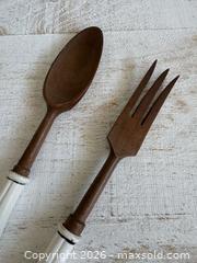 MaxSold Auction: Vintage Wood and Ceramic Salad Serving Utensils Made in Japan  - Kingston (Ontario, Canada) SELLER MANAGED Downsizing Online Auction - Bishop Street