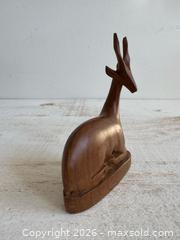 MaxSold Auction: Vintage Wood Carved Antelope Figurine Besmo Wood Ram Made in Kenya - Kingston (Ontario, Canada) SELLER MANAGED Downsizing Online Auction - Bishop Street