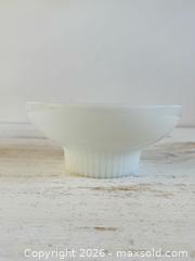 MaxSold Auction: White Milkglass Raised Base Bowl by A.L. Randall Co USA - Kingston (Ontario, Canada) SELLER MANAGED Downsizing Online Auction - Bishop Street
