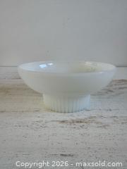 MaxSold Auction: White Milkglass Raised Base Bowl by A.L. Randall Co USA - Kingston (Ontario, Canada) SELLER MANAGED Downsizing Online Auction - Bishop Street