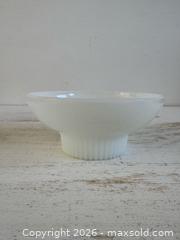 MaxSold Auction: White Milkglass Raised Base Bowl by A.L. Randall Co USA - Kingston (Ontario, Canada) SELLER MANAGED Downsizing Online Auction - Bishop Street