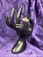 MaxSold Auction: 2X Sterling Silver .925  Rings - UFO shaped ring / 3 row ring  - Idaho Springs (Colorado, USA) PARTNER MANAGED Estate Sale Online Auction - Idaho Street