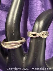 MaxSold Auction: 2X Sterling Silver .925 rings / Fish Christian Ichthys Jesus ring /  3 Band ring - Idaho Springs (Colorado, USA) PARTNER MANAGED Estate Sale Online Auction - Idaho Street