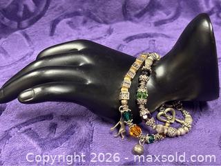 MaxSold Auction: 2X Sterling Silver Findings .925  8" Bracelets w/ Colored Crystals beads - Idaho Springs (Colorado, USA) PARTNER MANAGED Estate Sale Online Auction - Idaho Street