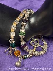 MaxSold Auction: 2X Sterling Silver Findings .925  8" Bracelets w/ Colored Crystals beads - Idaho Springs (Colorado, USA) PARTNER MANAGED Estate Sale Online Auction - Idaho Street