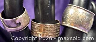 MaxSold Auction: 3 X Sterling Silver .925  Rings      - Idaho Springs (Colorado, USA) PARTNER MANAGED Estate Sale Online Auction - Idaho Street