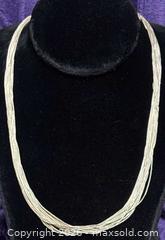 MaxSold Auction: Sterling Silver .925  16"  Indigenous American Liquid Silver Necklace    - Idaho Springs (Colorado, USA) PARTNER MANAGED Estate Sale Online Auction - Idaho Street
