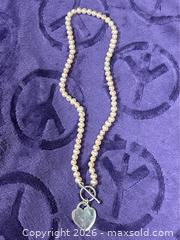 MaxSold Auction: Sterling Silver .925  16" Pink Rose Pearl Necklace - Idaho Springs (Colorado, USA) PARTNER MANAGED Estate Sale Online Auction - Idaho Street