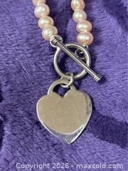 MaxSold Auction: Sterling Silver .925  16" Pink Rose Pearl Necklace - Idaho Springs (Colorado, USA) PARTNER MANAGED Estate Sale Online Auction - Idaho Street
