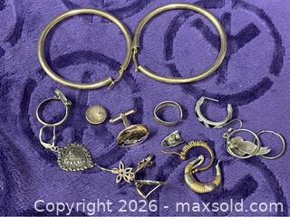 MaxSold Auction: Sterling Silver .925   1 OZ. SCRAP Single Earrings  - Idaho Springs (Colorado, USA) PARTNER MANAGED Estate Sale Online Auction - Idaho Street