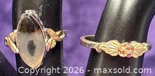 MaxSold Auction: Sterling Silver .925  2X   Rings W/ 12k  Gold /10k GF - Idaho Springs (Colorado, USA) PARTNER MANAGED Estate Sale Online Auction - Idaho Street