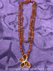 MaxSold Auction: Sterling Silver .925 50 million year old AMBER Necklace & Sterling Butterfly Brooch - Idaho Springs (Colorado, USA) PARTNER MANAGED Estate Sale Online Auction - Idaho Street
