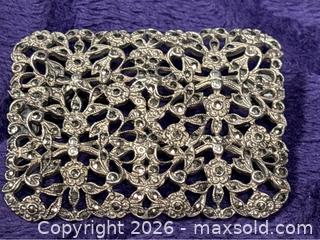 MaxSold Auction: Sterling Silver .925  Antique Marcasite Brooch pin - Idaho Springs (Colorado, USA) PARTNER MANAGED Estate Sale Online Auction - Idaho Street