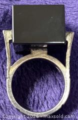 MaxSold Auction: Sterling Silver .925 Black hematite/onyx cubist Square stone Ring       - Idaho Springs (Colorado, USA) PARTNER MANAGED Estate Sale Online Auction - Idaho Street