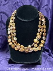 MaxSold Auction: Sterling Silver .925 Chocolate Brown Button Pearl Necklace 16/18” - Idaho Springs (Colorado, USA) PARTNER MANAGED Estate Sale Online Auction - Idaho Street