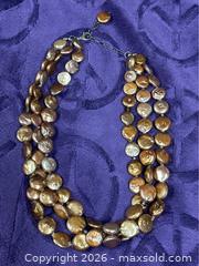 MaxSold Auction: Sterling Silver .925 Chocolate Brown Button Pearl Necklace 16/18” - Idaho Springs (Colorado, USA) PARTNER MANAGED Estate Sale Online Auction - Idaho Street