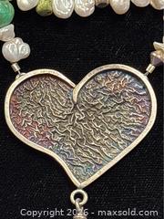 MaxSold Auction: Sterling Silver .925 Heart & White Freswater Pearl 2 Strand W/ Necklace Turquoise Lapis - Idaho Springs (Colorado, USA) PARTNER MANAGED Estate Sale Online Auction - Idaho Street