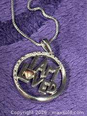 MaxSold Auction: Sterling Silver .925 I AM LOVED 18" Necklace/Chain w/Pendant - Idaho Springs (Colorado, USA) PARTNER MANAGED Estate Sale Online Auction - Idaho Street