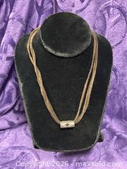 MaxSold Auction: Sterling Silver .925  Leather Necklace w/ Pendant / Brooch / Earrings - Idaho Springs (Colorado, USA) PARTNER MANAGED Estate Sale Online Auction - Idaho Street