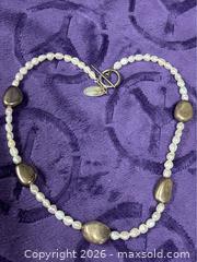 MaxSold Auction: Sterling Silver 925  Michelle Cappelli Pearl & Silver Beaded Necklace - Idaho Springs (Colorado, USA) PARTNER MANAGED Estate Sale Online Auction - Idaho Street