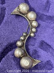 MaxSold Auction:  Sterling Silver .925 RARE VINTAGE CARMEN BEKMANN SIGNED STERLING SILVER MODERNIST BROOCH 925 - Idaho Springs (Colorado, USA) PARTNER MANAGED Estate Sale Online Auction - Idaho Street
