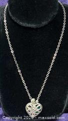 MaxSold Auction: Sterling Silver .925 Semi-Precious Gemstone Locket Heart Pendant w/ 7 round brilliant gemstones or CZ - Idaho Springs (Colorado, USA) PARTNER MANAGED Estate Sale Online Auction - Idaho Street