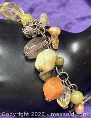 MaxSold Auction: Sterling Silver .925  Semi Precious Rock Gem Stone charm Bracelet - Idaho Springs (Colorado, USA) PARTNER MANAGED Estate Sale Online Auction - Idaho Street