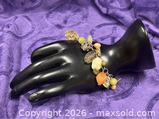 MaxSold Auction: Sterling Silver .925  Semi Precious Rock Gem Stone charm Bracelet - Idaho Springs (Colorado, USA) PARTNER MANAGED Estate Sale Online Auction - Idaho Street