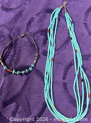 MaxSold Auction: Sterling Silver .925  Turquoise Native  Necklace & Bracelet  - Idaho Springs (Colorado, USA) PARTNER MANAGED Estate Sale Online Auction - Idaho Street