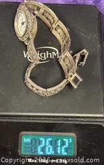 MaxSold Auction: Sterling Silver .925  Watch w/ Sterling band 26.12 g 7.25” - Idaho Springs (Colorado, USA) PARTNER MANAGED Estate Sale Online Auction - Idaho Street