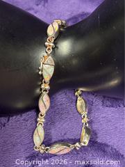 MaxSold Auction: Unmarked Sterling Silver OPAL Bracelet    - Idaho Springs (Colorado, USA) PARTNER MANAGED Estate Sale Online Auction - Idaho Street
