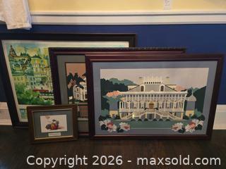 MaxSold Auction: Lot of 4 Framed Art Prints, Includes Patti Harris Googe Serigraph - Sparks Glencoe (Maryland, USA) PARTNER MANAGED Downsizing Online Auction - Sparks Station Road