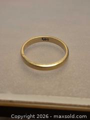 MaxSold Auction: 14K Gold 585 Plain Band Ring, Size 5, 1.8 g - Toronto (Ontario, Canada) PARTNER MANAGED Estate Sale Online Auction - Cobden Street