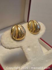 MaxSold Auction: 14K Gold Clip-On Earrings, 15–18 mm, Made in Italy - Toronto (Ontario, Canada) PARTNER MANAGED Estate Sale Online Auction - Cobden Street