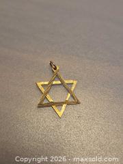 MaxSold Auction: 14K Yellow Gold Star of David Pendant/Charm - Toronto (Ontario, Canada) PARTNER MANAGED Estate Sale Online Auction - Cobden